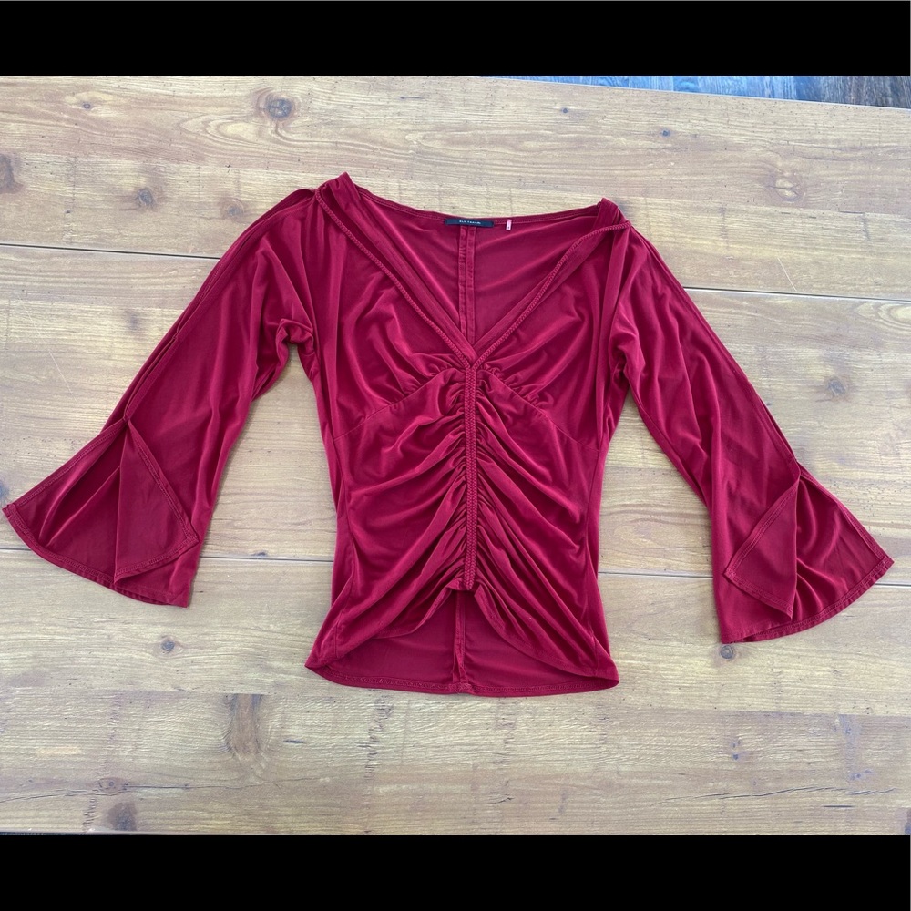 Elie Tahari Cute Exposed Shoulders Evening Red